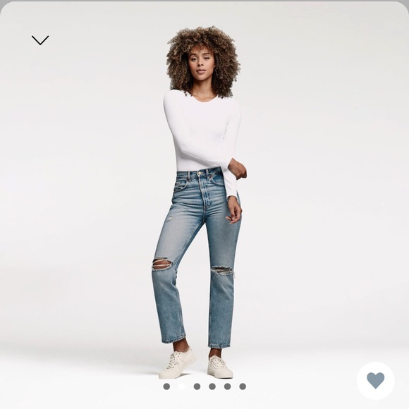 NUUDS LONG SLEEVE CREWNECK BODYSUIT WHITE - Picture 2 of 6